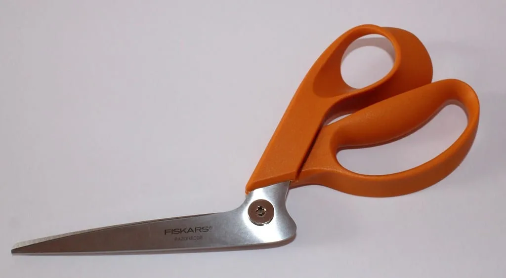 fiskars scissors with orange handle