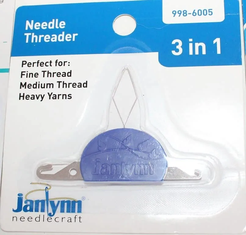 A needle threader is a must have tool if your eyesight is less than perfect