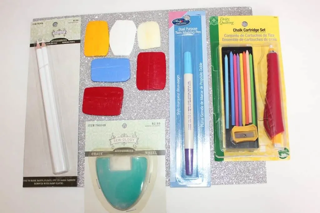 make clear lines on the fabric to mark stitching lines, darts, hems, etc.