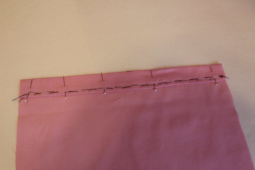 Preparing to sew invisible stitch