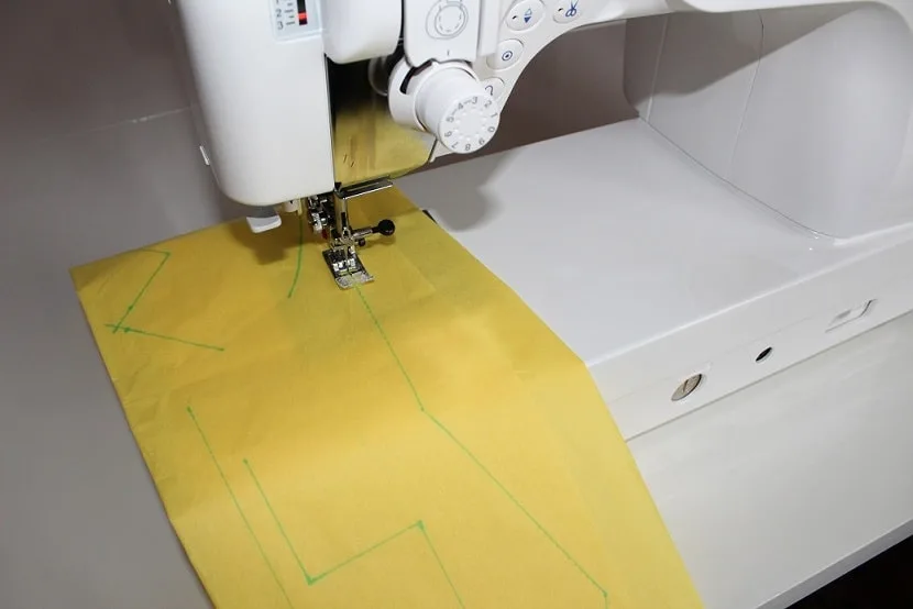 It is easier to learn how to sew exactly along the lines if you first start to sew on paper