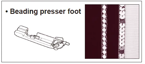 Beading presser foot