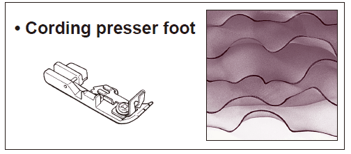 Cording presser foot