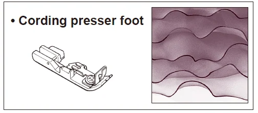 Cording presser foot