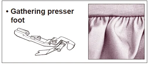 Gathereing presser foot