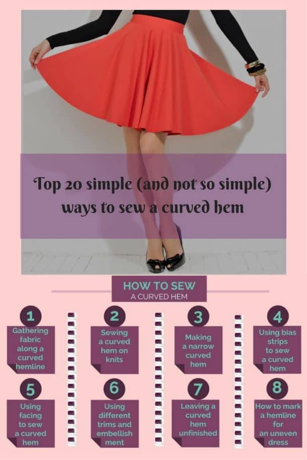 Top 20 simple (and not so simple) ways to sew a curved hem