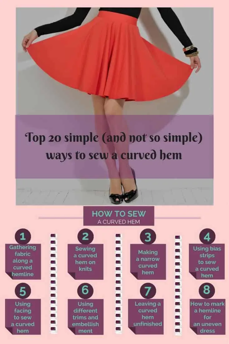 Top 20 simple (and not so simple) ways to sew a curved hem