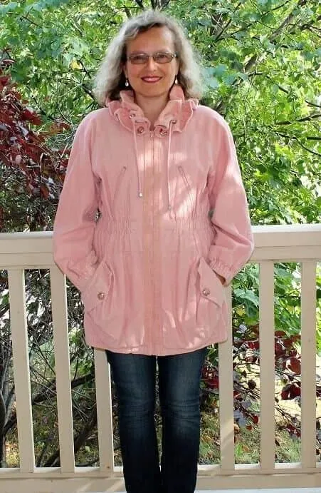 Jacket I made from pink corduroy