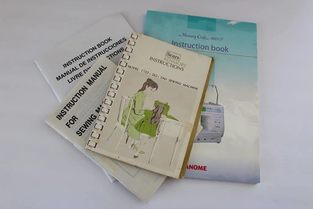 Sewing machine manuals