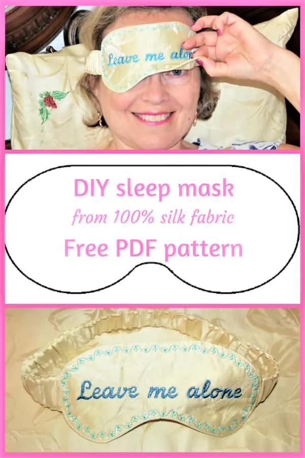 DIY sleep mask from silk fabric