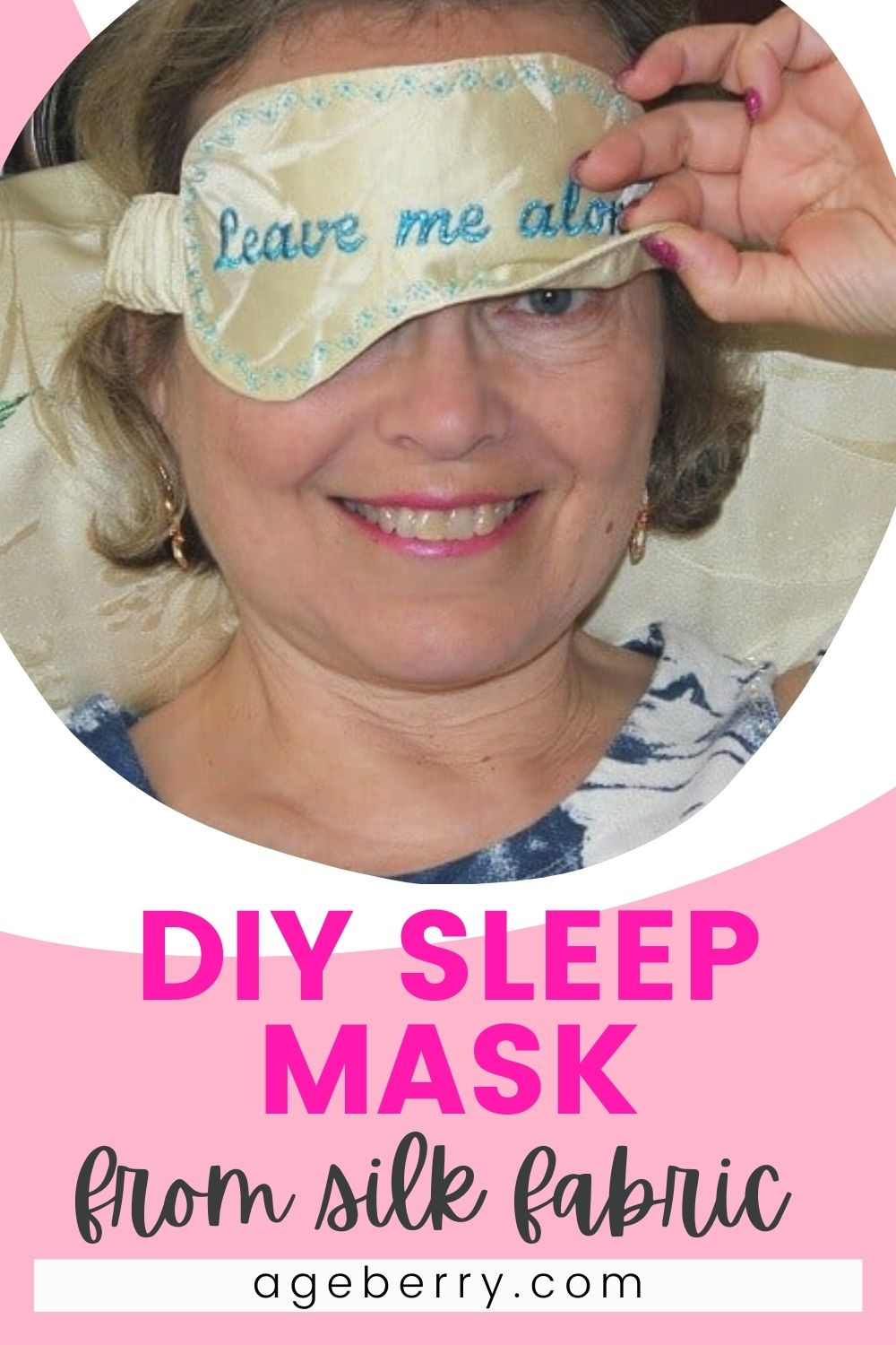 DIY sleep mask from silk fabric