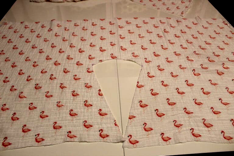 one way print fabric with flamingos
