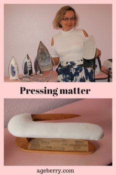 Pressing tools, iron, ironing board, edge presser, pressing board, sleeve pressing board, point presser, clapper, tailor’s ham, pressed ham, press cloth, compare irons, steam iron, pressing equipment for sewing, ironing tools, best ironing board