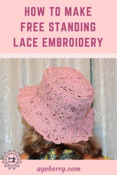 This is a tutorial on how to make free standing lace embroidery with a home embroidery machine. #sewing #sewingproject #sewingtutorial #sewingtip