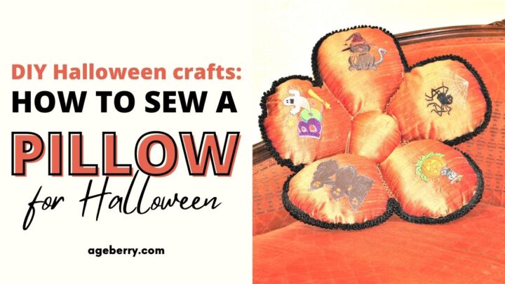 DIY Halloween crafts how to sew a pillow for Halloween