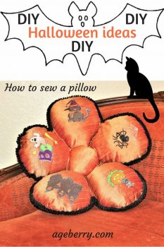 This is a sewing tutorial on how to sew a pillow for Halloween decoration #Halloween