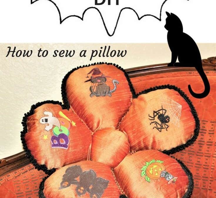 DIY Halloween crafts : how to sew a pillow for Halloween
