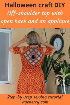 Halloween sewing projects: DIY off-shoulder top