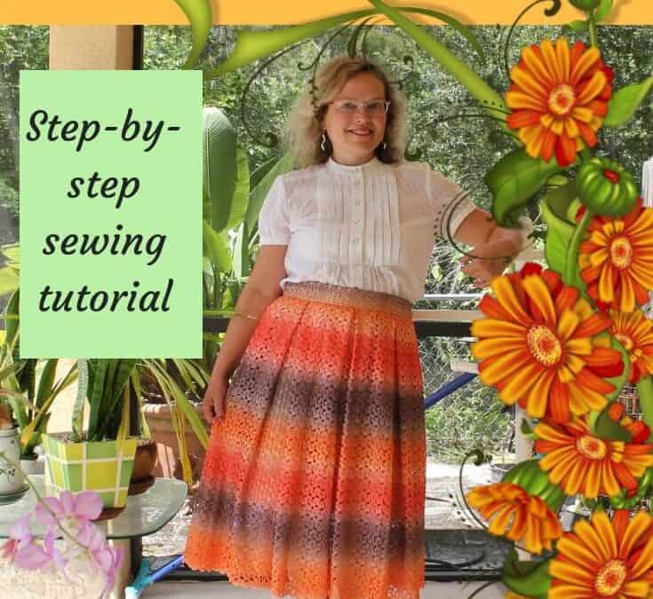 How to make a pleated skirt: DIY box pleated midi skirt