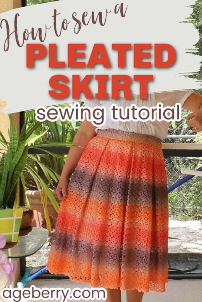 How to sew a pleated skirt