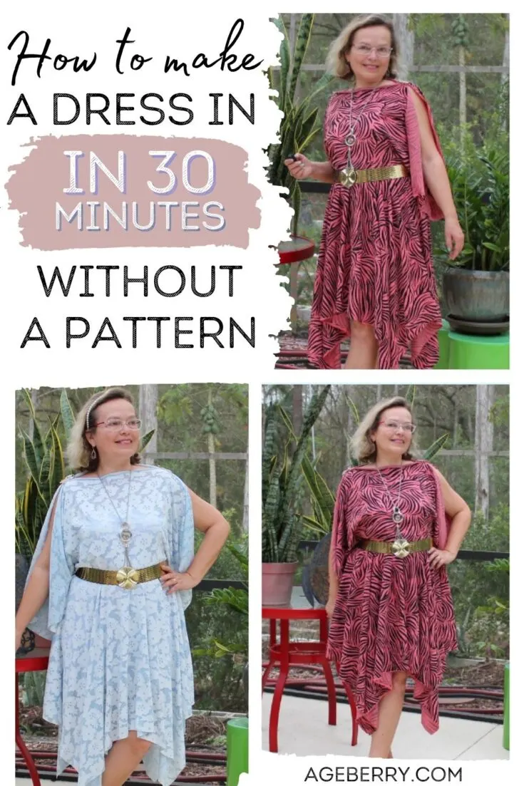 How to sew a dress without a pattern {make this stylish, flattering, and fun dress in 30 minutes}