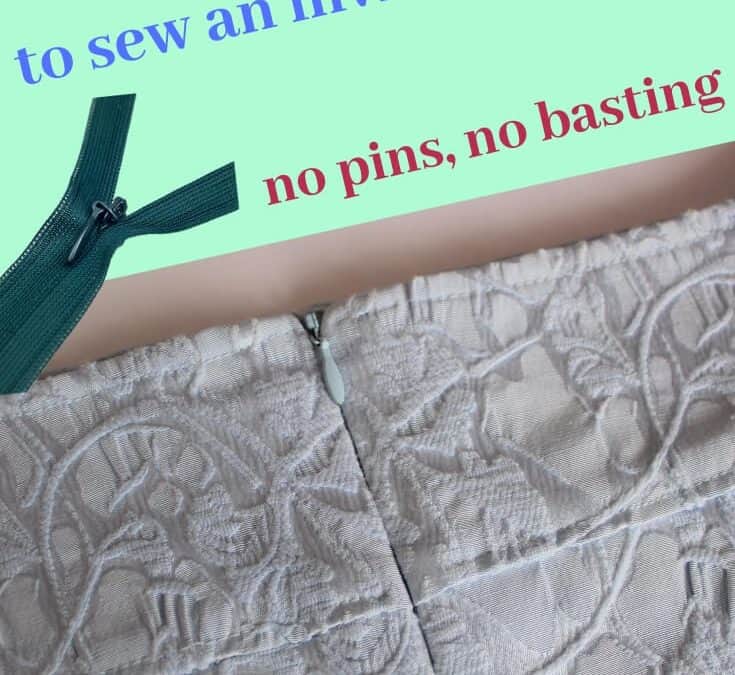 How to put in an invisible zipper using Wonder tape for sewing