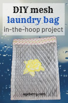 DIY mesh laundry bag in the hoop