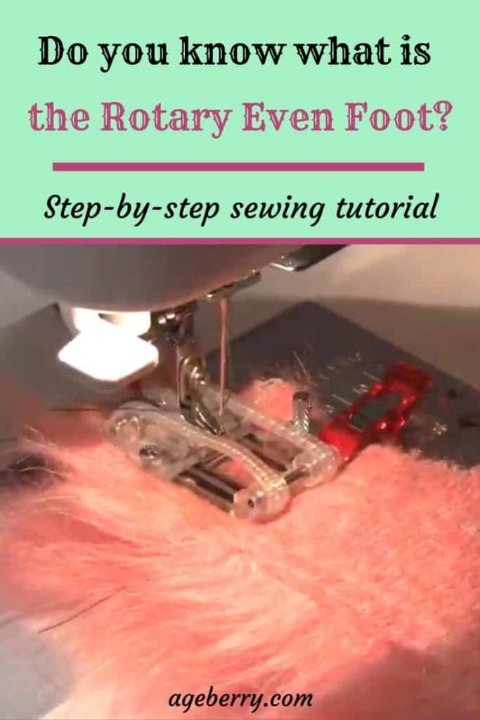 Using the rotary even foot
