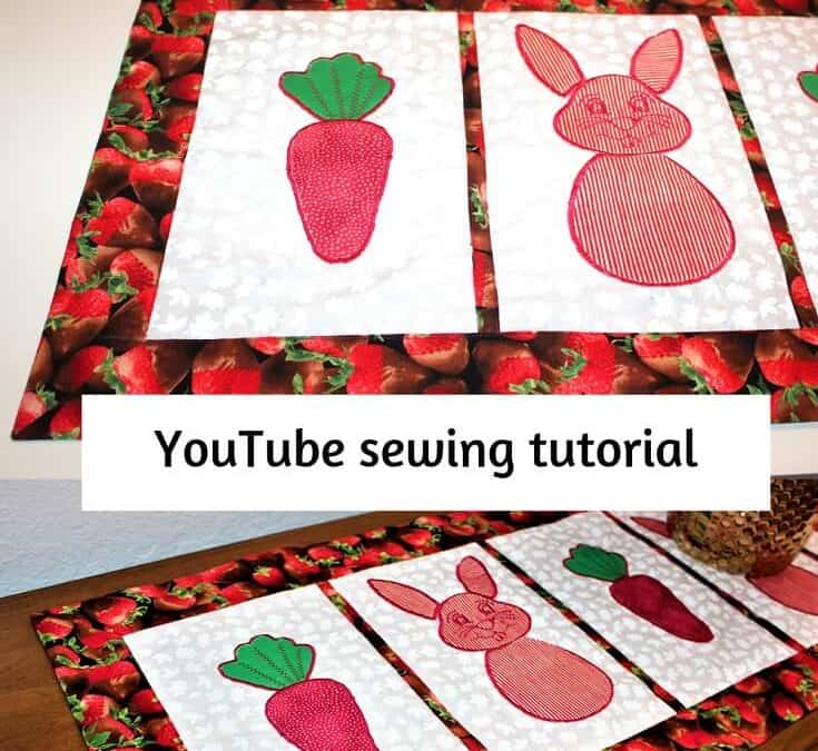 How to make a table runner with a border / step-by-step sewing tutorial