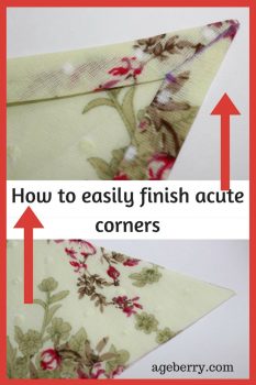 how to sew mitered corners pin for Pinterest