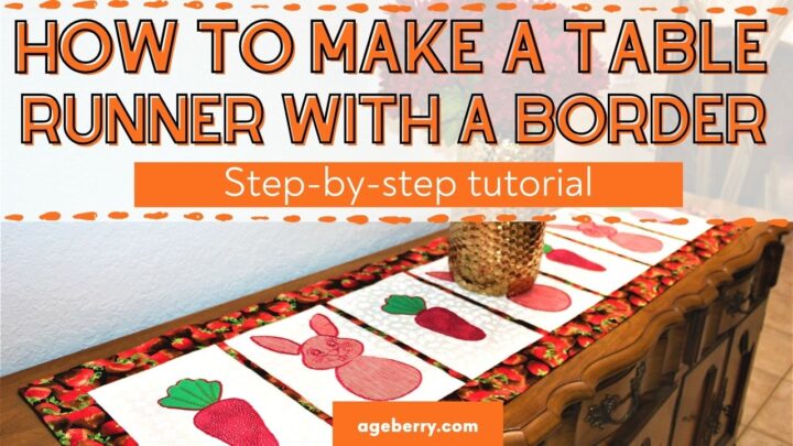 How to make a table runner with a border step-by-step sewing tutorial