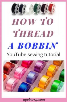 how to thread a bobbin YouTube sewing tutorial pin for Pinterest