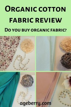 organic cotton fabric review pin for Pinterest