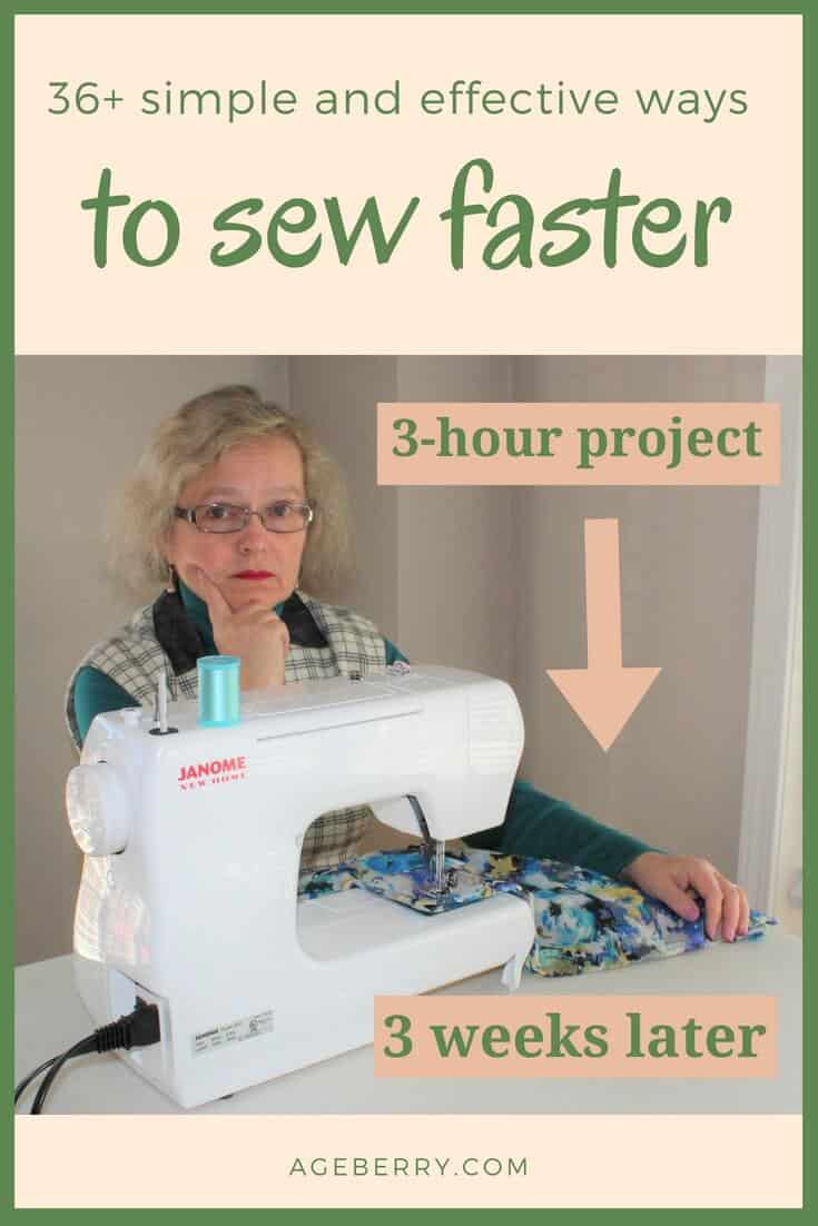 How to sew faster pin for Pinterest