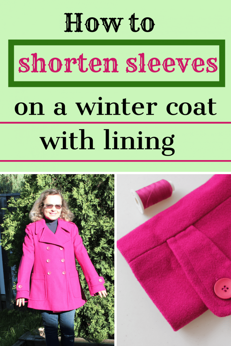 How to shorten sleeves on a winter coat or a jacket with lining