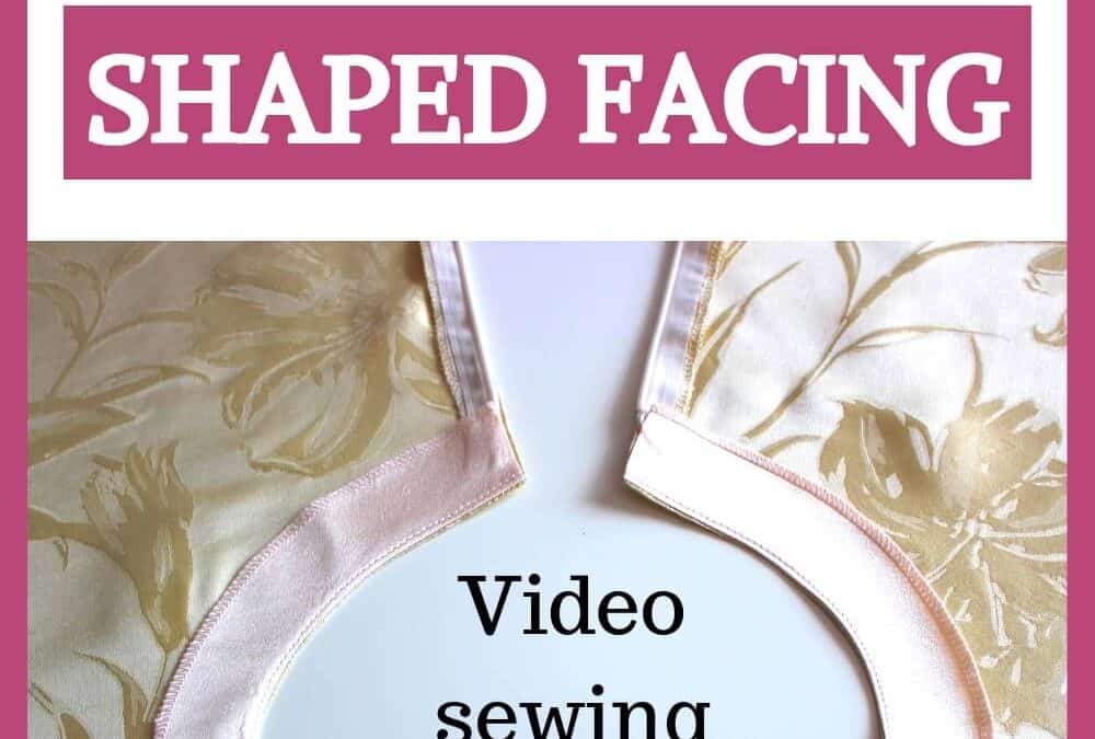 Shaped facing: a detailed tutorial on how to sew facing to a curved neckline