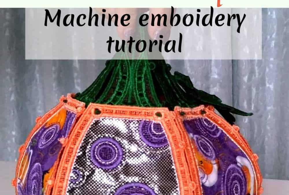 Machine embroidery tutorial: exclusive Halloween decor project to inspire you