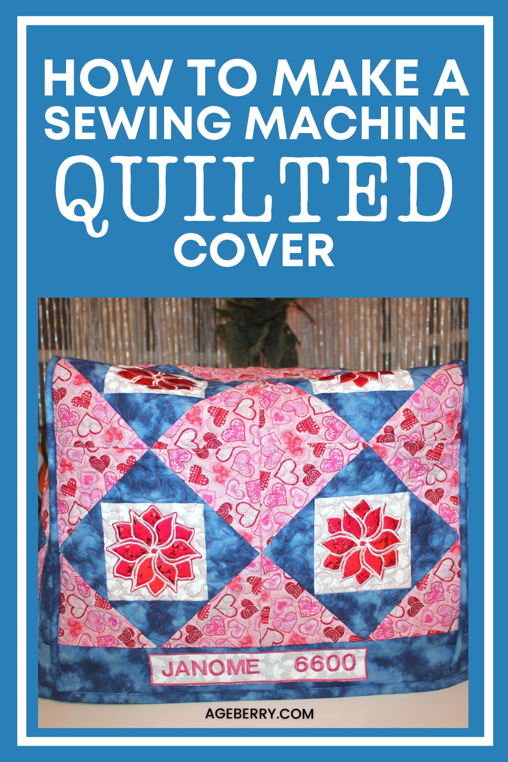 how to make sewing machine quilted cover