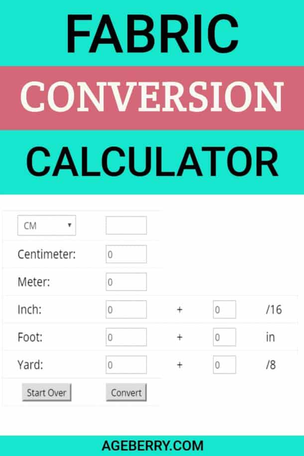 Fabric conversion calculator