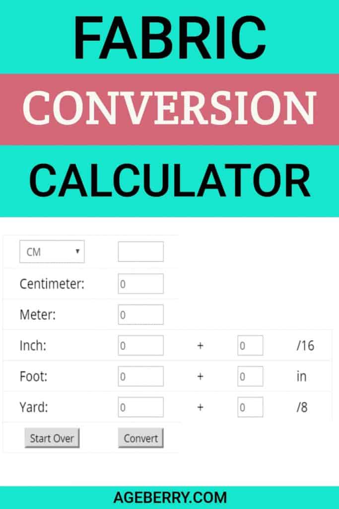 Yardage Conversion, Fabric Conversion Chart & Calculator