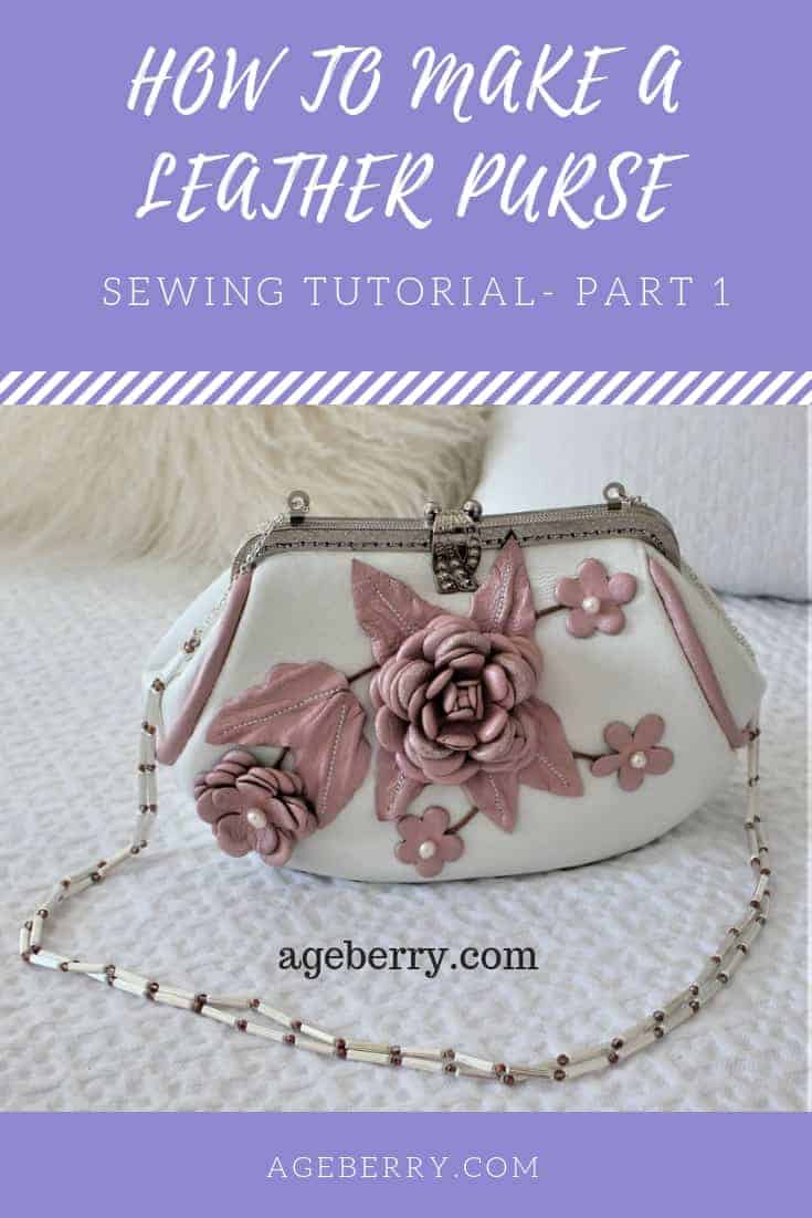 Machine embroidery on leather