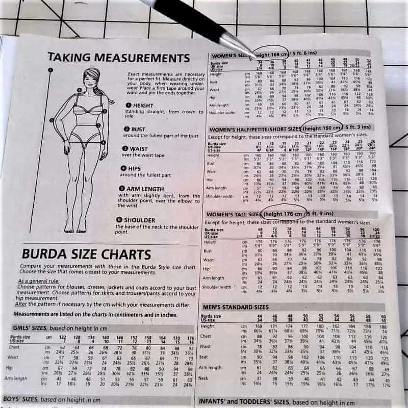 12 Size chart ideas  sewing measurements, chart, sewing clothes