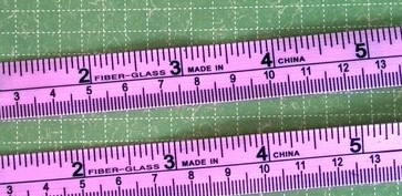 Daughter's fabric tape measure is wildly incorrect on inches side. 150cm  tape is also - 45in? : r/mildlyinteresting