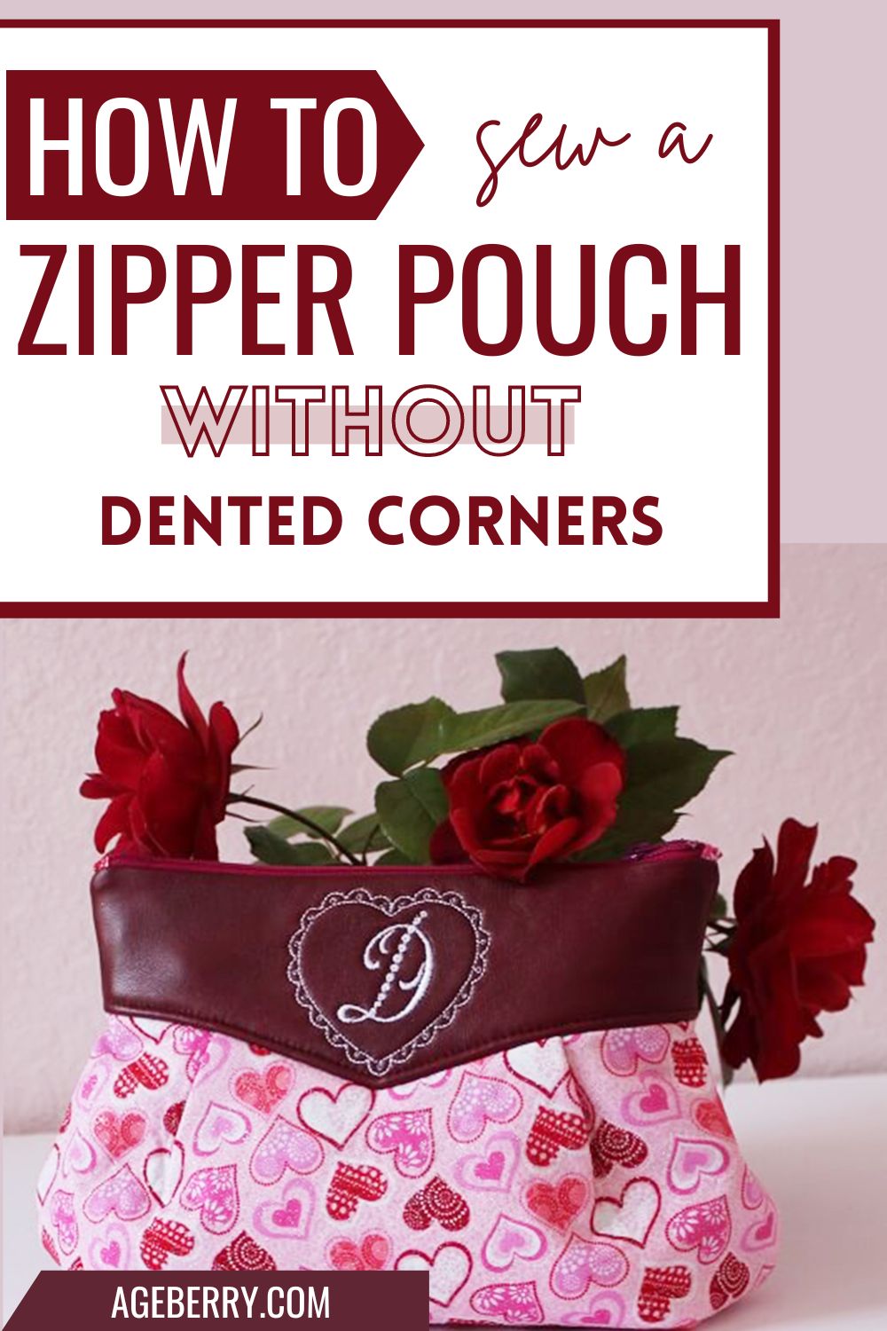 How to sew a zipper pouch without dented corners