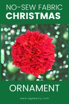 No-Sew Fabric Christmas Ornament to Easily Personalize Your Tree