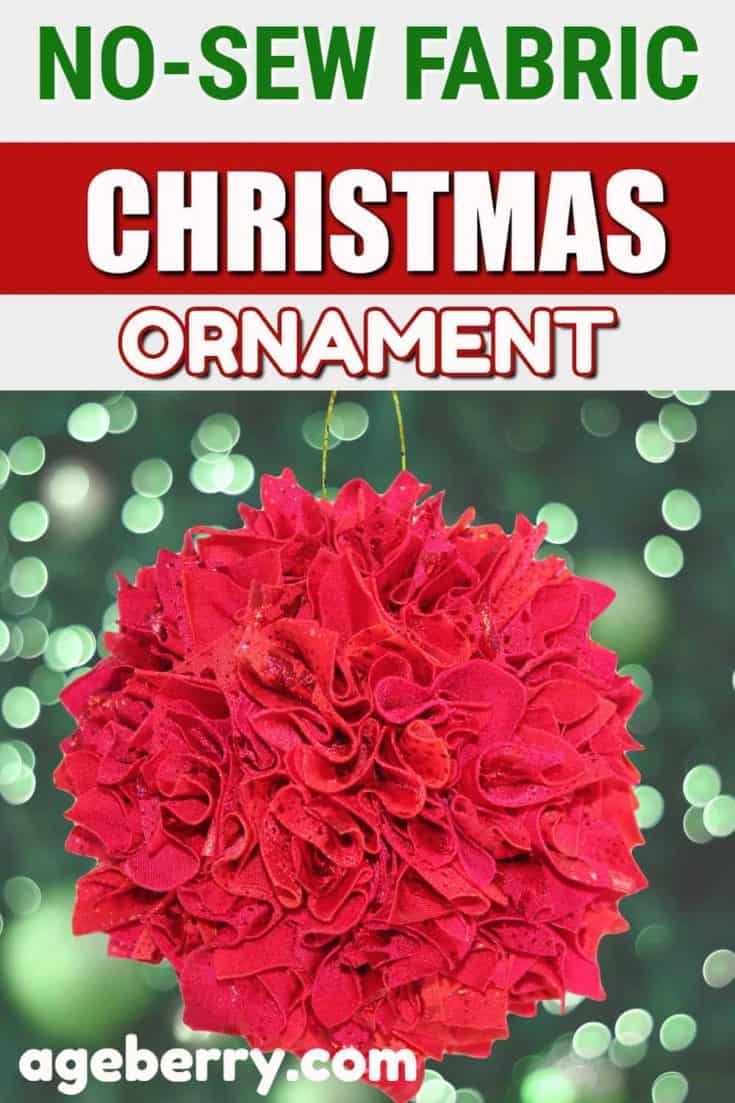 no-sew fabric Christmas ornament