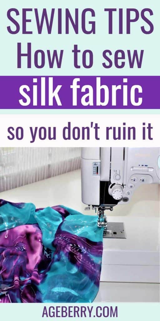how to sew silk