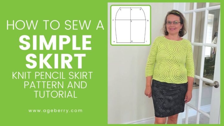 How to sew a simple skirt - a knit pencil skirt pattern and tutorial