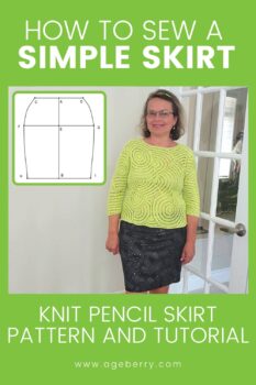 How to sew a simple skirt - a knit pencil skirt pattern and tutorial