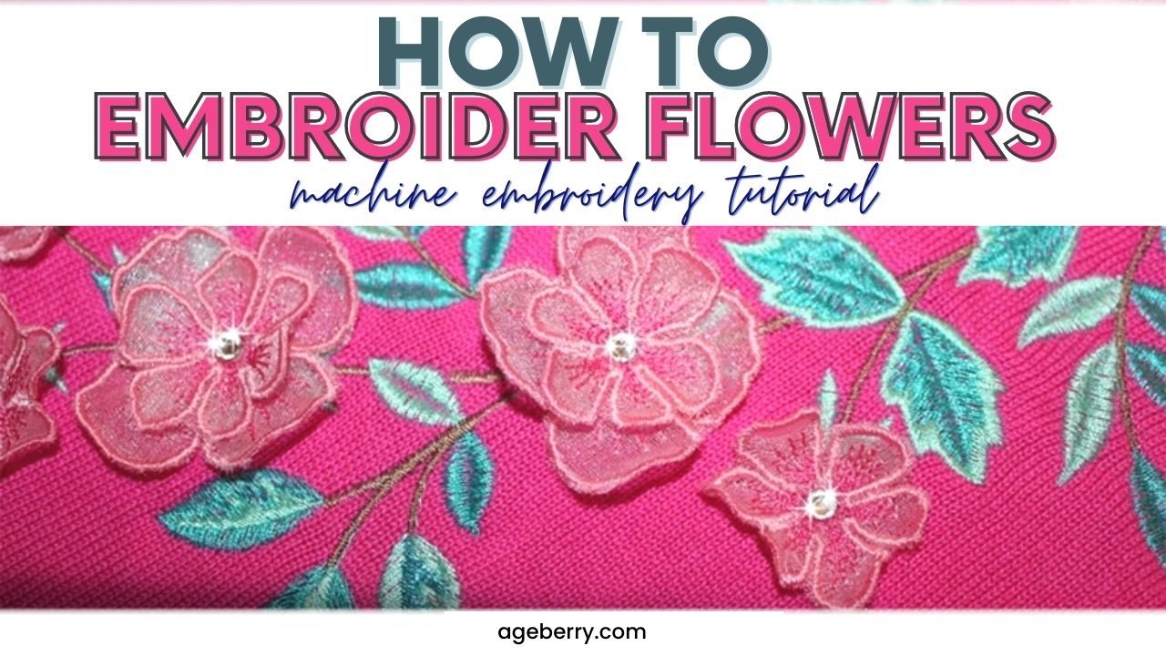 Machine embroidery tutorial: how to embroider flowers on knits